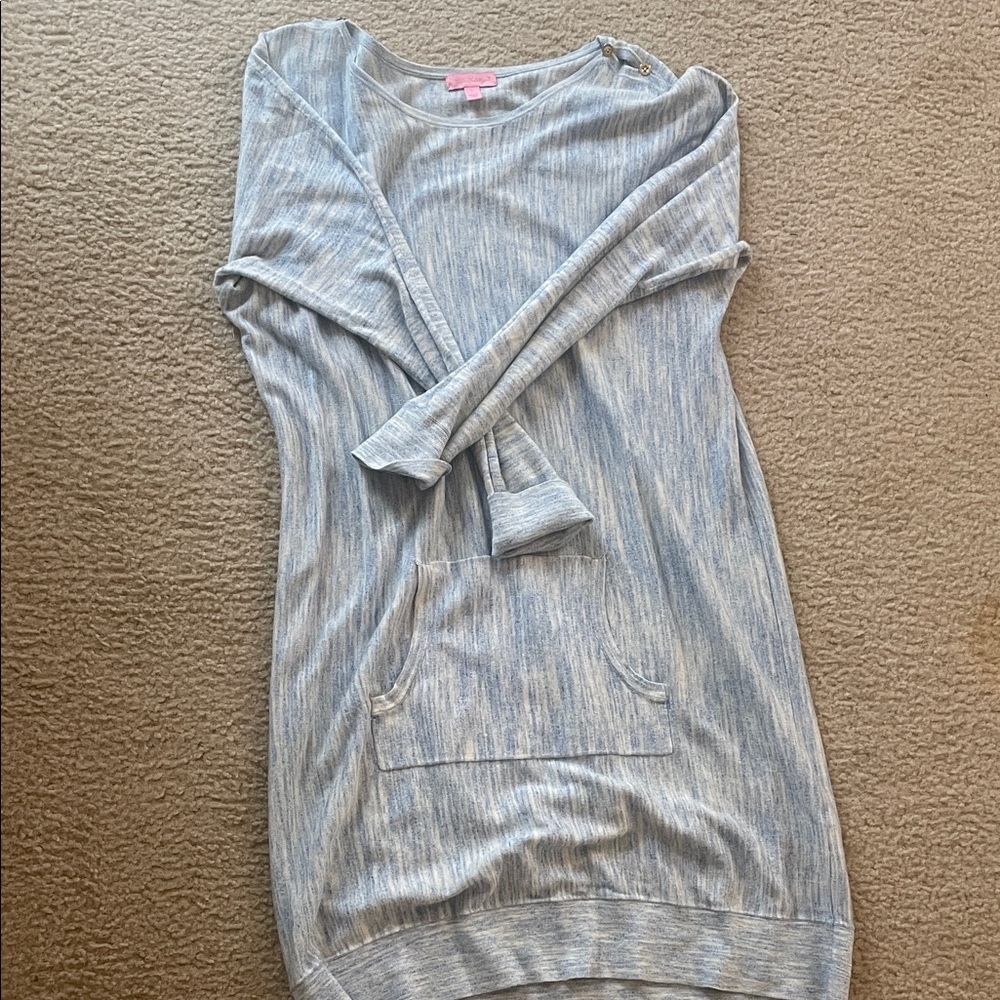 Lily Pulitzer light Blue Long Sleeve Dress with front Pocket